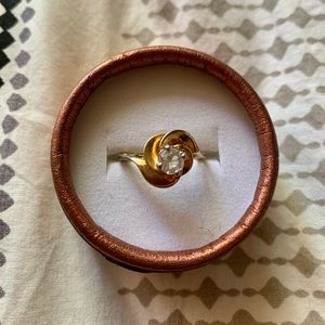 Vintage Gold Filled Cubic Zirconia CZ Ring